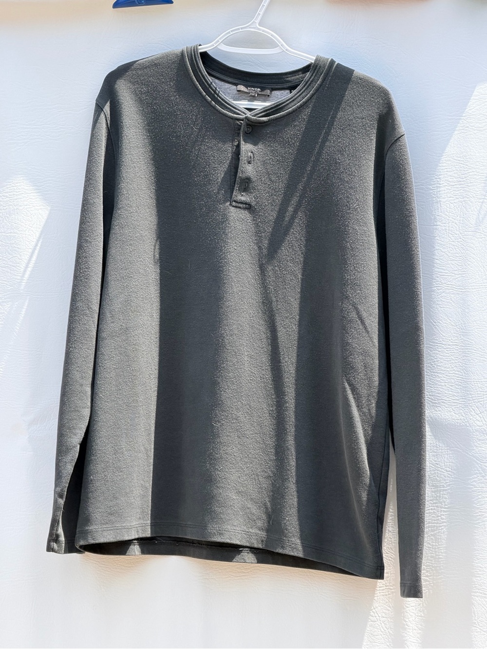 Vince Men's Long Sleeve Henley Shirt – Size Large